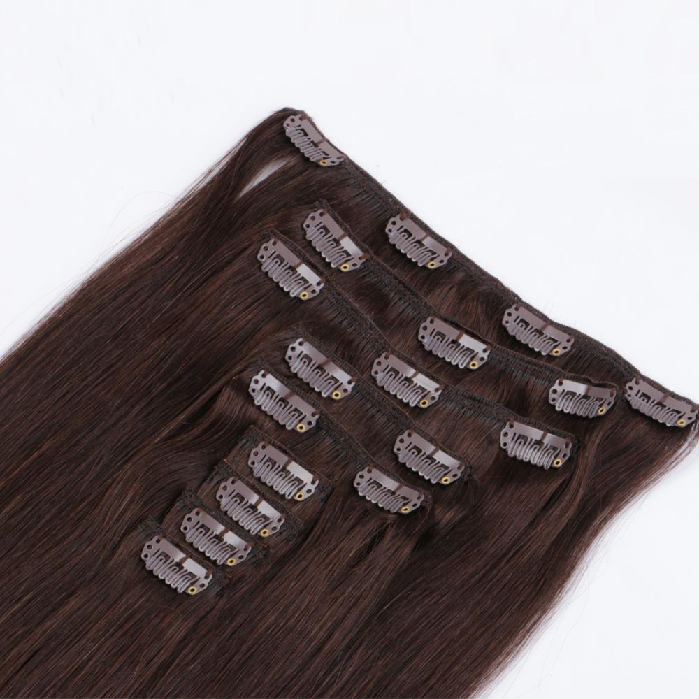 China full head remy clip in hair extension manufacturers QM048